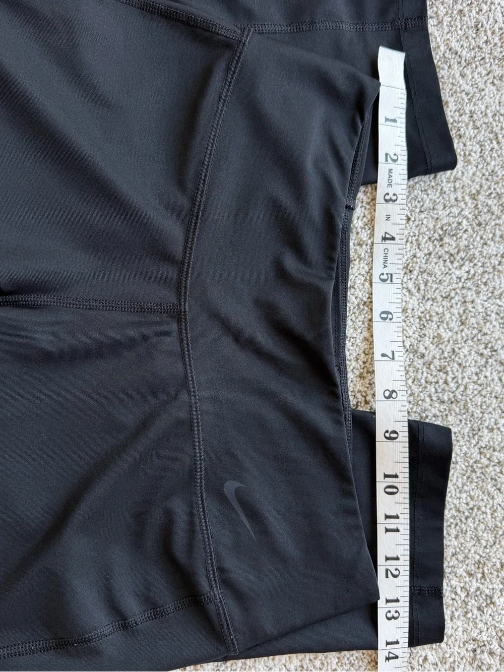 Nike Dri-FIT Black High Rise Cropped Athletic Leggings Small Yoga Running